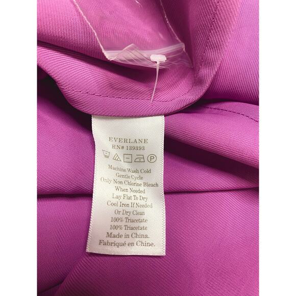 EVERLANE Japanese Goweave Button Up Picnic Midi Dress in Magenta Pink NWT US 10 - Picture 10 of 13